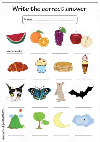 English worksheets for kids