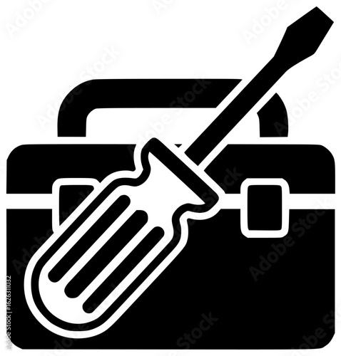 screwdriver in a toolbox screwdriver on workbench and being used to tighten loose screw lying on wooden floor in mechanic hand with broken handle on dusty shelf being used to pry open can stuck