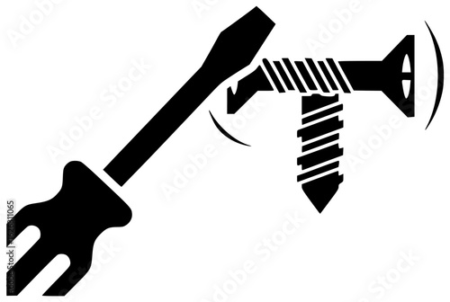 screwdriver in a toolbox screwdriver on workbench and being used to tighten loose screw lying on wooden floor in mechanic hand with broken handle on dusty shelf being used to pry open can stuck