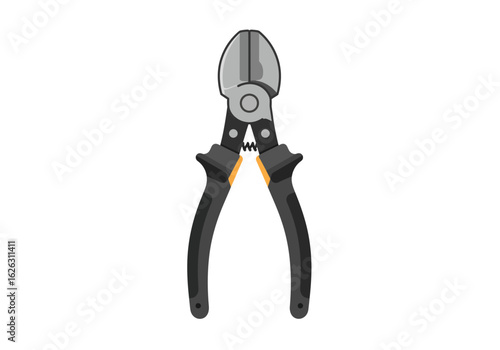 Gray bolt cutter with black handles A tool for cutting strong materials