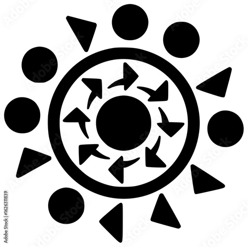 Spinner rotates and spins with twirls flips turns swirls dances revolves circles constantly moving quickly around