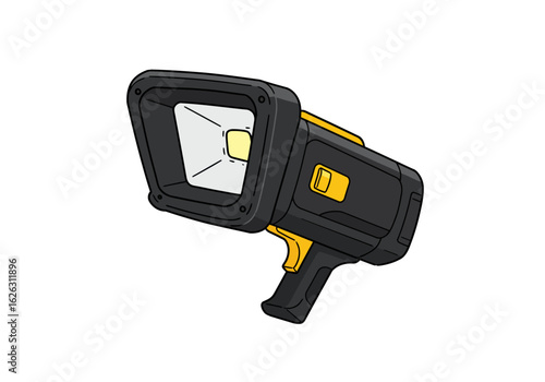 Handheld spotlight a bright sturdy device