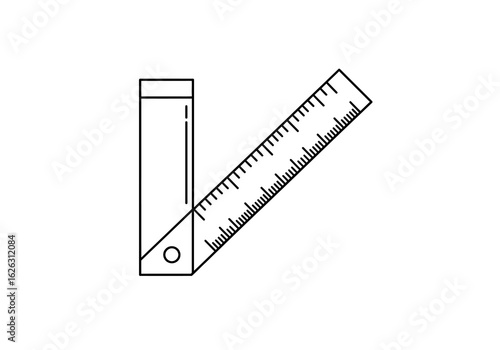 A swinging bevel poised for angle work detailed scale marks mechanical tool