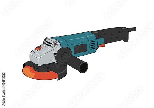 Power tool poised poised for precision sparks ready to fly in industrious domain