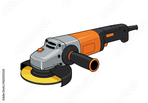 Electric angle grinder a powerful tool for cutting and grinding metal