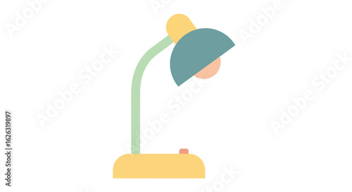 Minimalist Flat Desk Lamp Illustration
