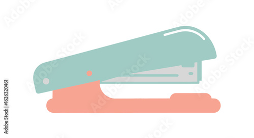 Flat Vector Stapler Illustration
