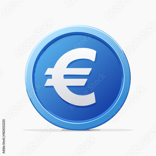 Euro, monnaie cerclé de bleu, paiement