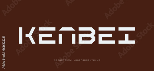 Kenbei modern alphabet capital lettering a to z font family