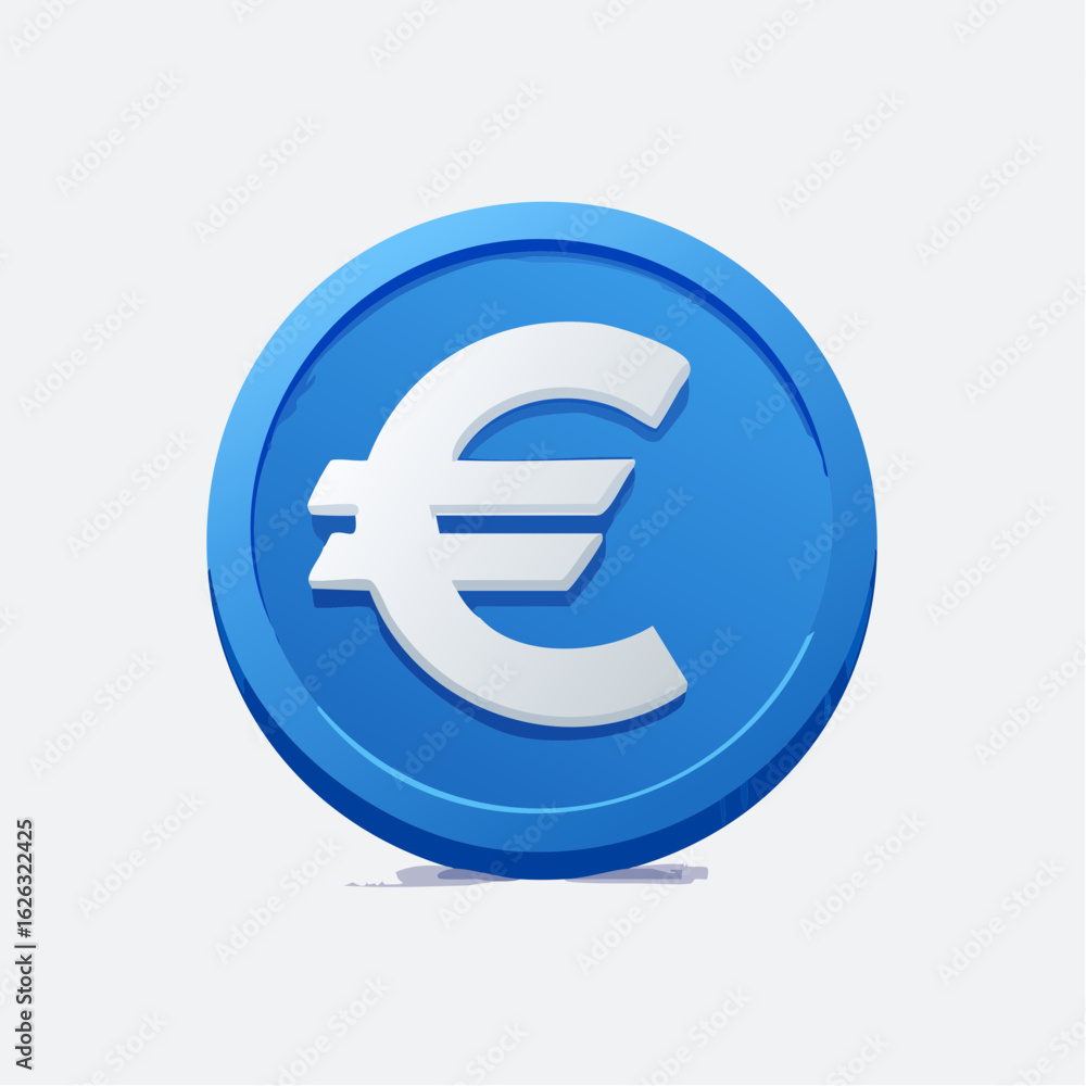 Euro, monnaie cerclé de bleu, paiement Euro, monnaie cerclé de bleu, paiement