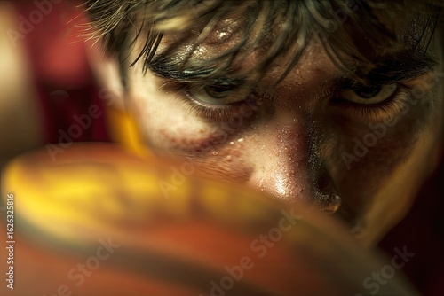 Focused Boxer Close Up