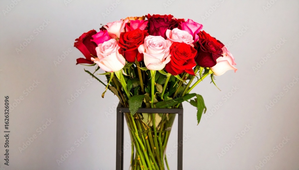 Obraz premium _bouquet of roses in vase.