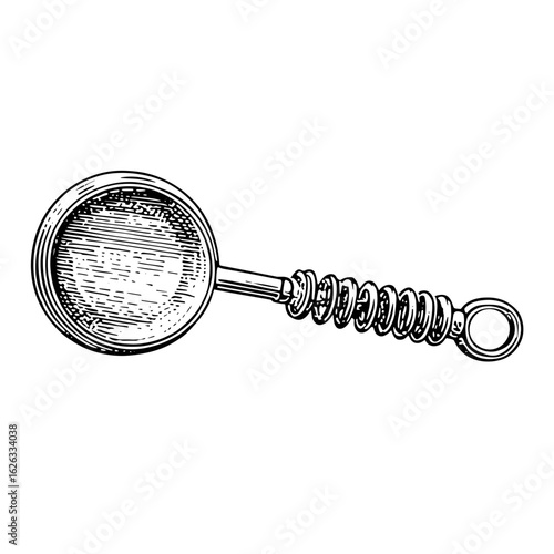 Hawthorne strainer with coil bar accessory in vintage style  