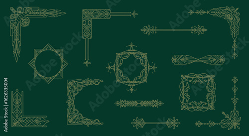 Vector Decorative Ornamental Frame SVG Illustration with Intricate Line Art Style for Elegant Design Projects