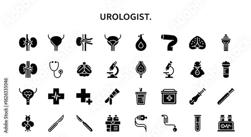 Urologist and Urinary Health Icons