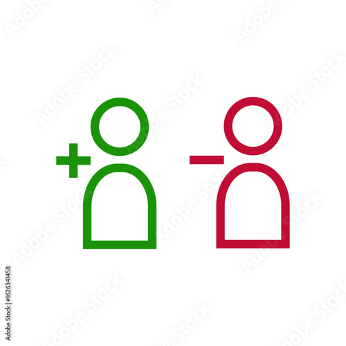 Symbols representing add and remove actions in a digital interface context reliably conveying user interactions