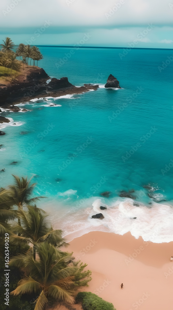 Obraz premium Tempestuous shoreline landscape