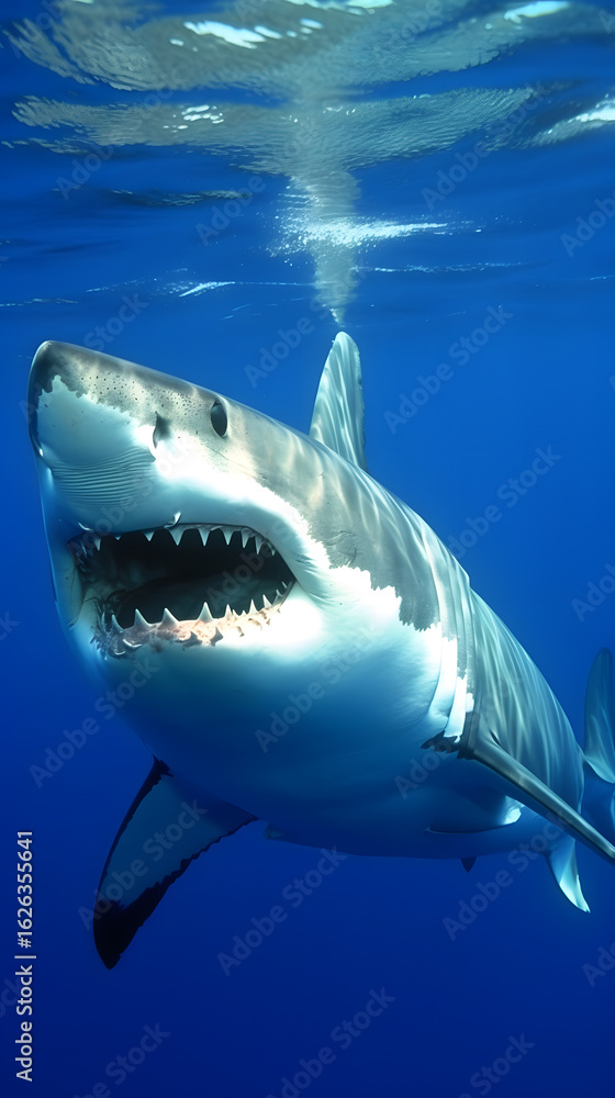 Naklejka premium Great White Shark