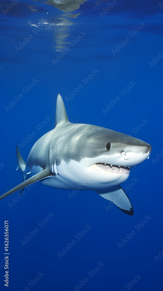 Obraz premium Cinematic Shark Encounter