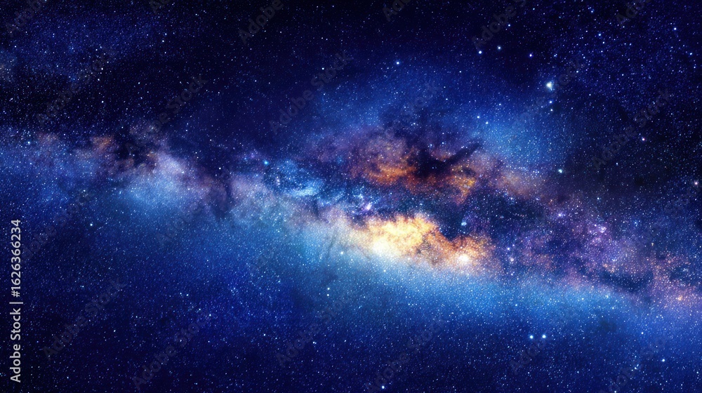 Fototapeta premium Deep space, vibrant nebula, star-studded night sky