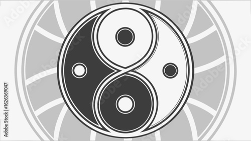 Yin yang balance harmony duality taoism symbol zen buddhism meditation peace spiritual wellness wellbeing concept