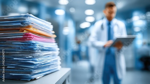 Healthcare document management system highlights patient data security, HIPAA compliance, and encrypted digital workflow in medical recordkeeping.