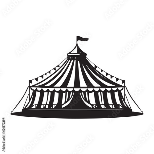 Illustrative camping tent design with vibrant color options