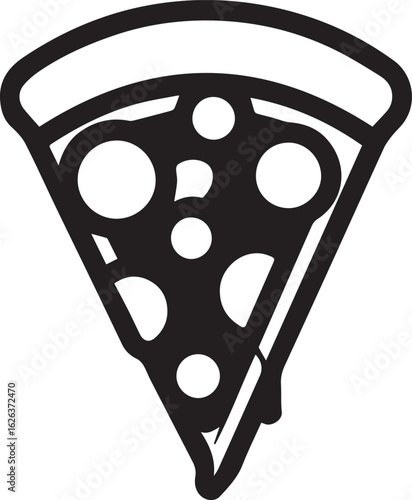 Delicious pizza slice with toppings and crust