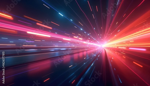 Energetic Light Movement In Colorful Abstract Artwork