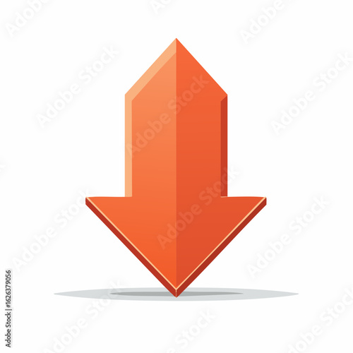 Orange arrow pointing down vector illustration for business and technology Free Download Orange arrow pointing down vector illustration for business and technology - GFXLoad