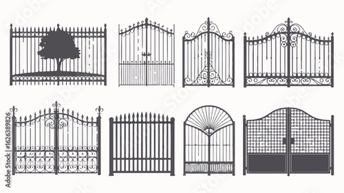 Ornate wrought iron gates and fences collection decorative