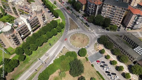 Wallpaper Mural Drone Footage of Low-Traffic Ring Road in San Donato Milanese – Urban Mobility Concept Torontodigital.ca
