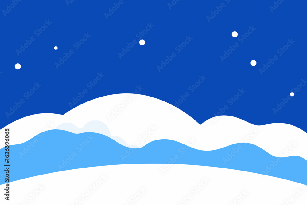 Fototapeta premium crisp snow under clear deep blue winter sky