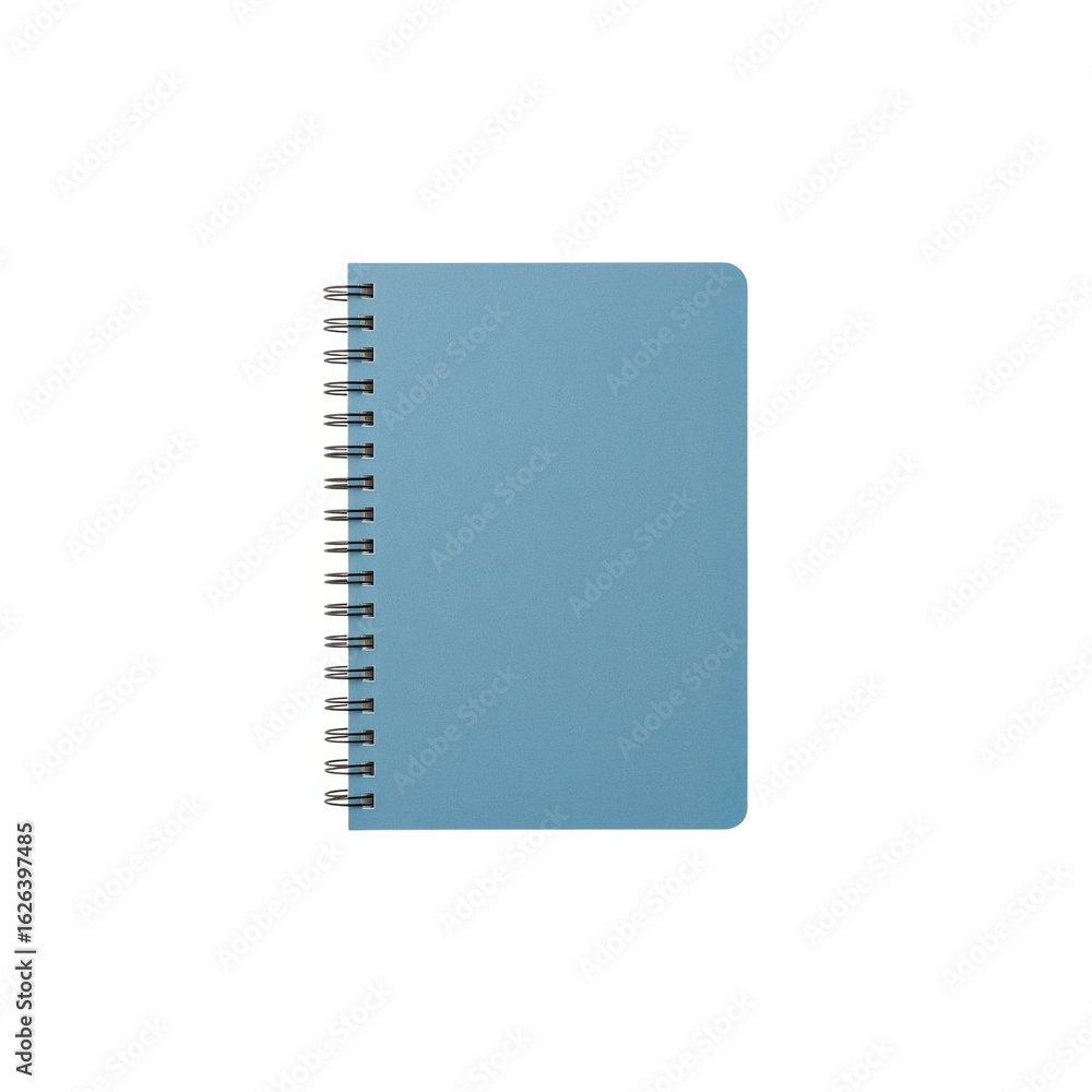 Sky Blue Spiral Notebook on Transparent Backdrop for Creative Journaling and Organization Sky Blue Spiral Notebook on Transparent Backdrop for Creative Journaling and Organization