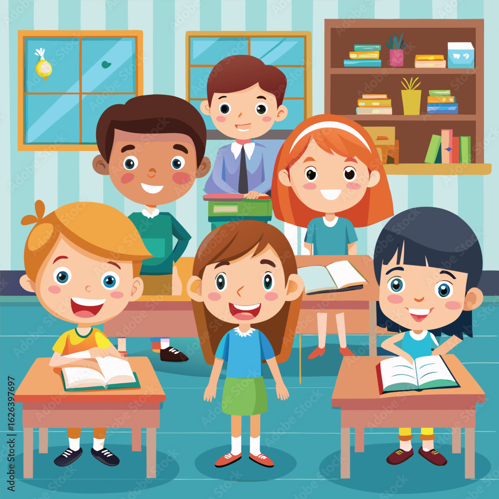 children in school classroom children in school classroom
