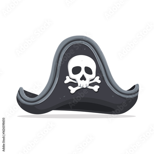 Stylish pirate hat decorated with skull and crossbones designed for cosplay and themed events