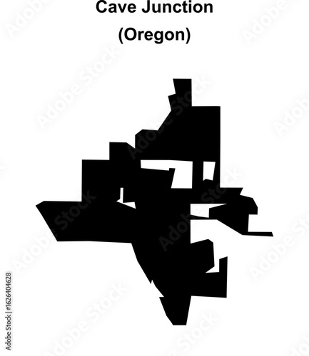 Cave Junction (Oregon) blank outline map