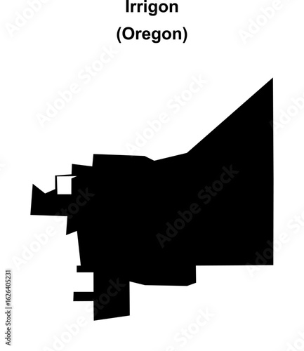 Irrigon (Oregon) blank outline map
