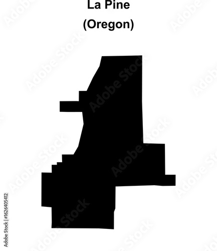 La Pine (Oregon) blank outline map