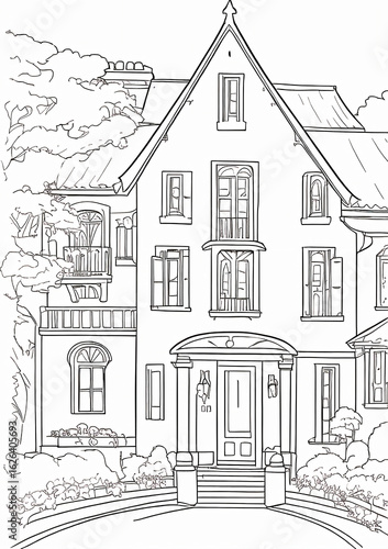 Wallpaper Mural sketch of house Torontodigital.ca