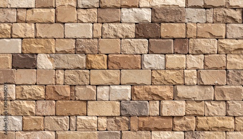 A wall of textured stone blocks