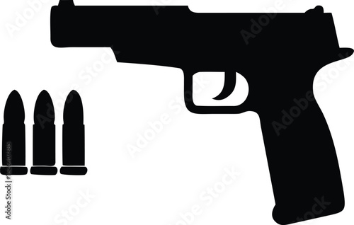 gun bullet silhouette