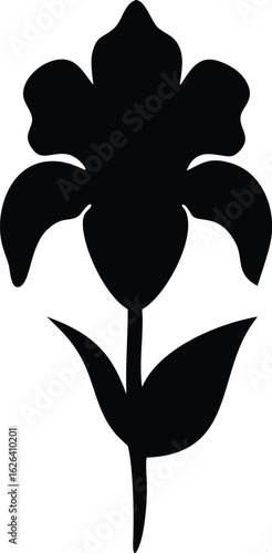 iris flower silhouette