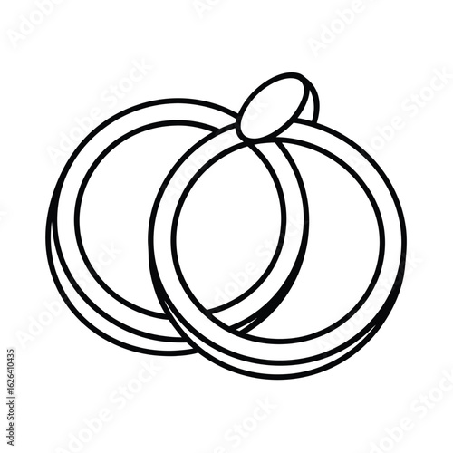 wedding rings vector
