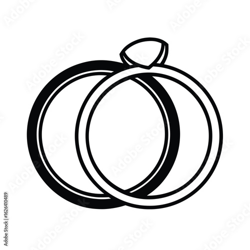 wedding rings vector