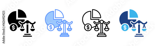 Profit Margin icon sheet multiple style collection