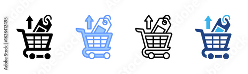 Upselling Strategy icon sheet multiple style collection