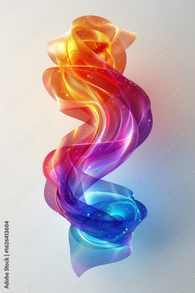 Obraz premium Colorful Abstract Wave with Smooth Flowing Energy in Gradient Hues