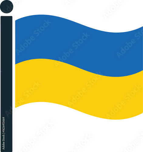 ukraine flag vector illustration