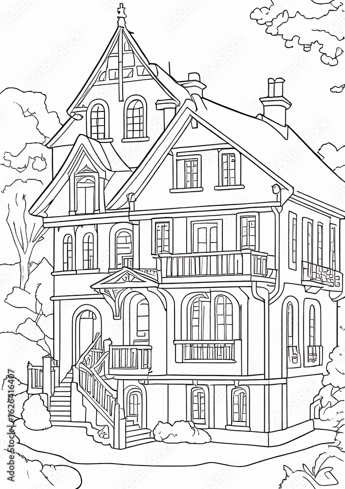 Naklejka premium sketch of the house